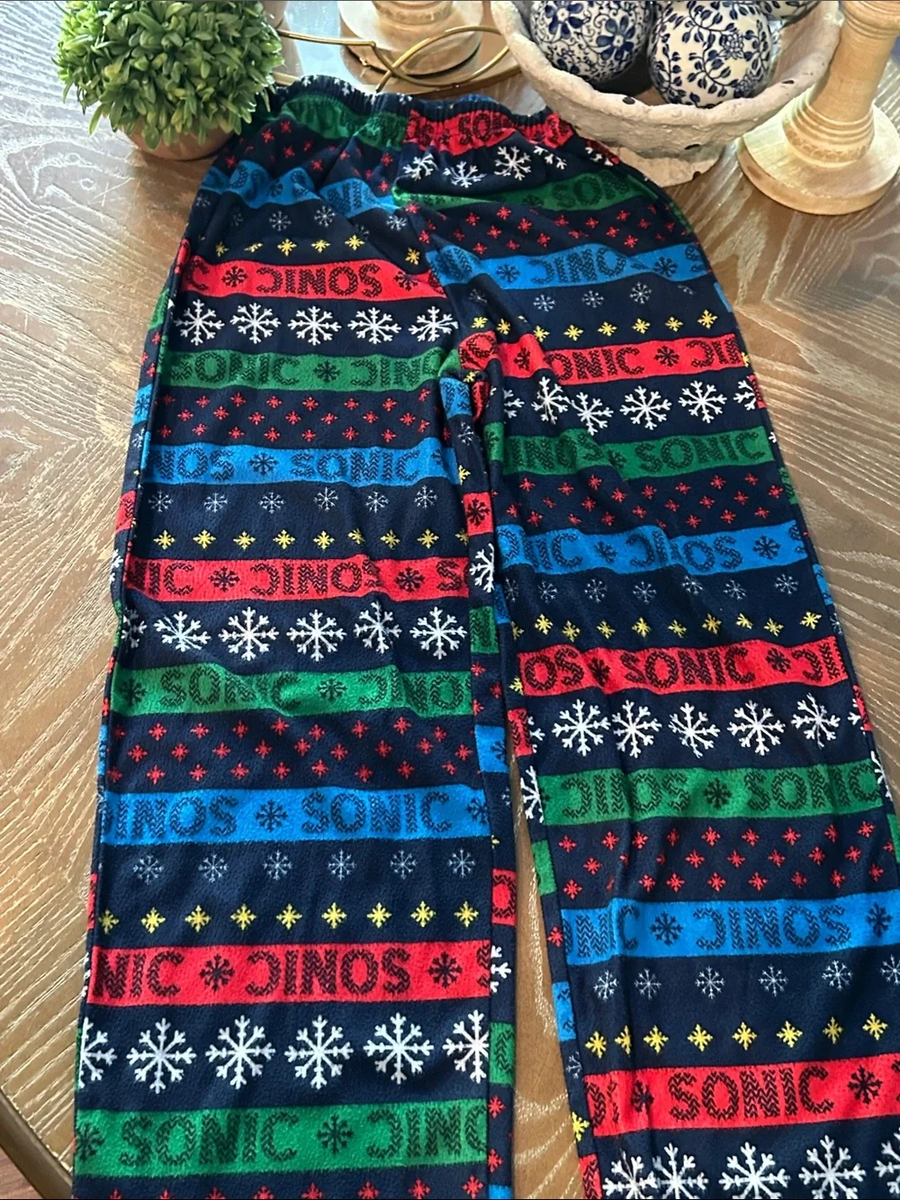 Kids Nintendo Sega Sonic the Hedgehog Winter Holiday Pajama Set